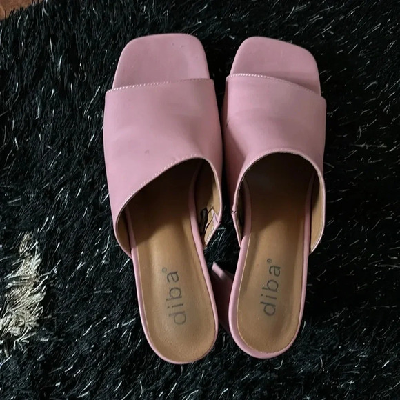 Diba Fashion Square chunky open toe platform mules Sz  10 - Picture 6 of 13